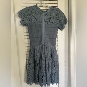 French Connection Blue Lace Mini Dress